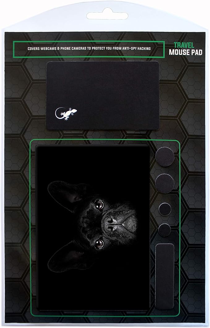 Mouse Pad Adhesive Bottom - Sticks to Any Surface - Portable - Webcam Covers and Screen Cleaner Included (Dog Fog) - Image 9