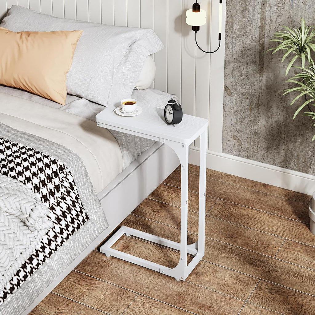 QEEIG Narrow C Table Side Tables Set of 2 (7.1" Width, White) - Image 5
