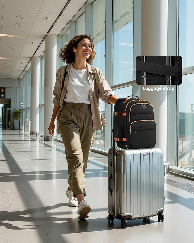 HOTOR Travel Backpack Women Flight Approved Carry on Bag | 15.6inch Laptop Computer Bag Flight Approved Personal Item Travel Bag for Work, Business, College - Image 6