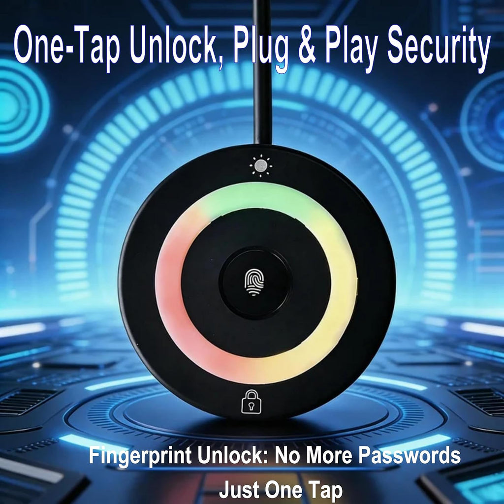 USB Fingerprint Reader for PC & Laptop, Windows Hello Biometric Scanner with 360° Touch, Fast Login <1s, Portable Security Key for Windows 10/11 - Image 6