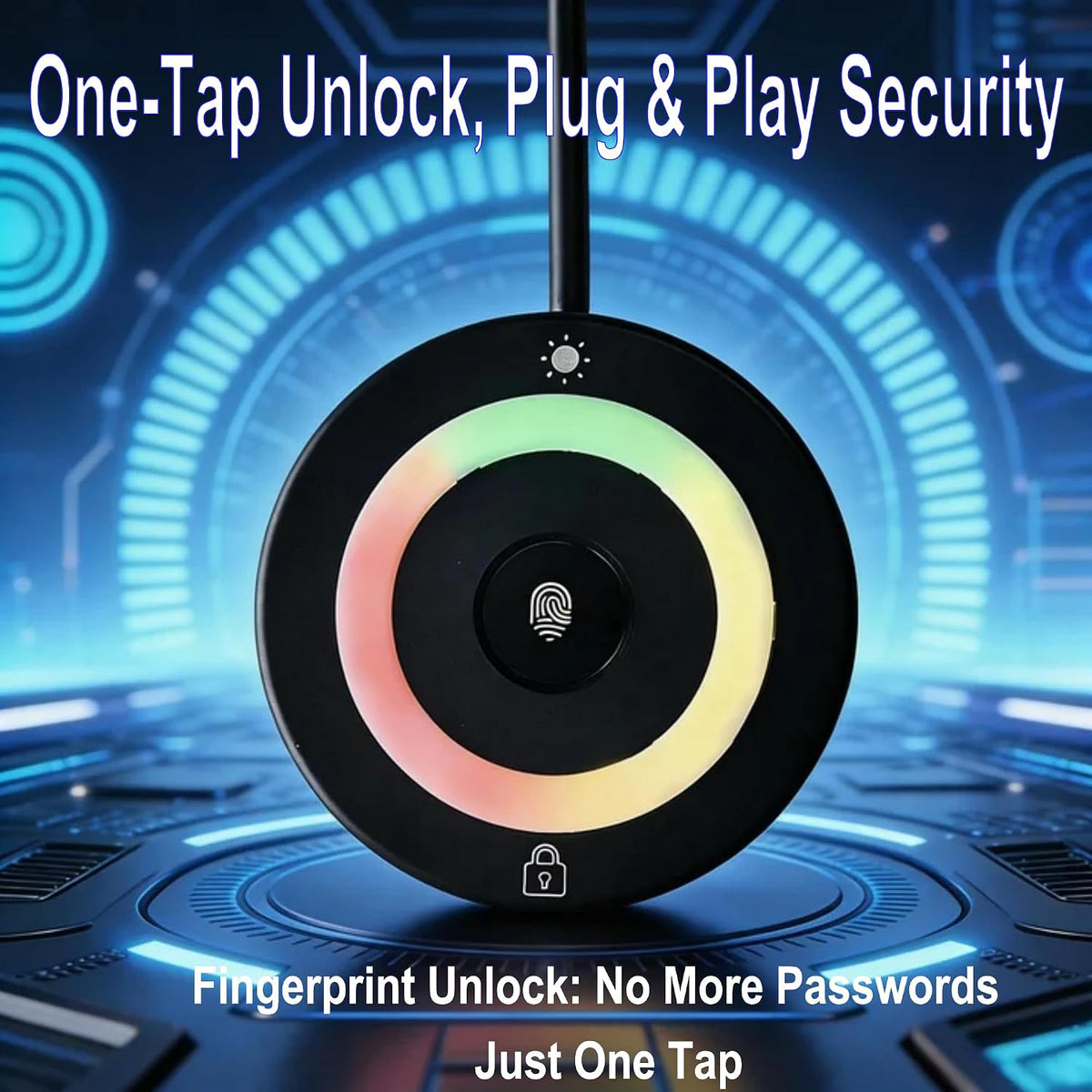 USB Fingerprint Reader for PC & Laptop, Windows Hello Biometric Scanner with 360° Touch, Fast Login <1s, Portable Security Key for Windows 10/11 - Image 6