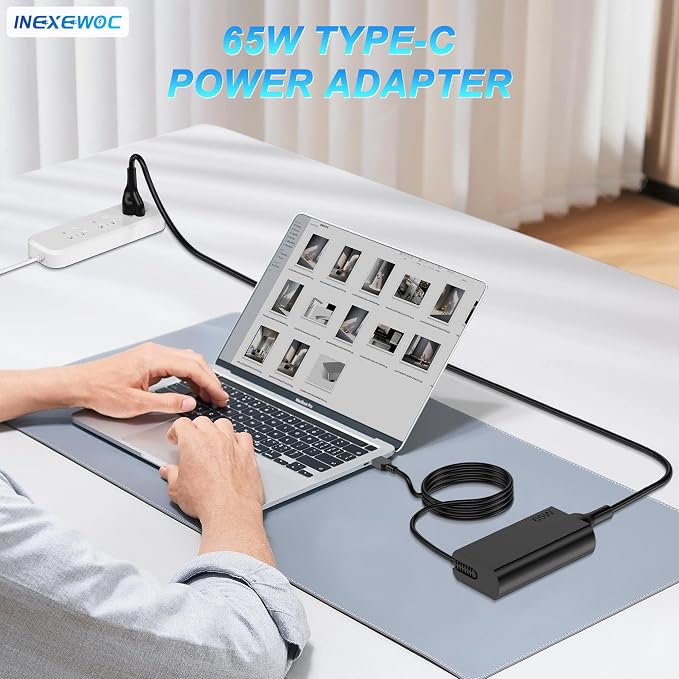 Slim 65W USB C Laptop Charger Compatible with Lenovo ThinkPad T480s T580s T490 E480 E580 X1Carbon X13 Chromebook 2nd Gen Yoga Slim Type C Fast Charging Computer Power Cord - Image 7