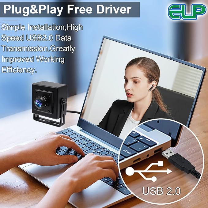 ELP Sony IMX323 Sensor Mini Wide Angle USB Camera with 180degree Fisheye Lens HD 1080P 0.01Lux Low Light PC Camera UVC H.264 USB2.0 Embedded Webcam for Computer, Laptop,Raspberry Pi - Image 9