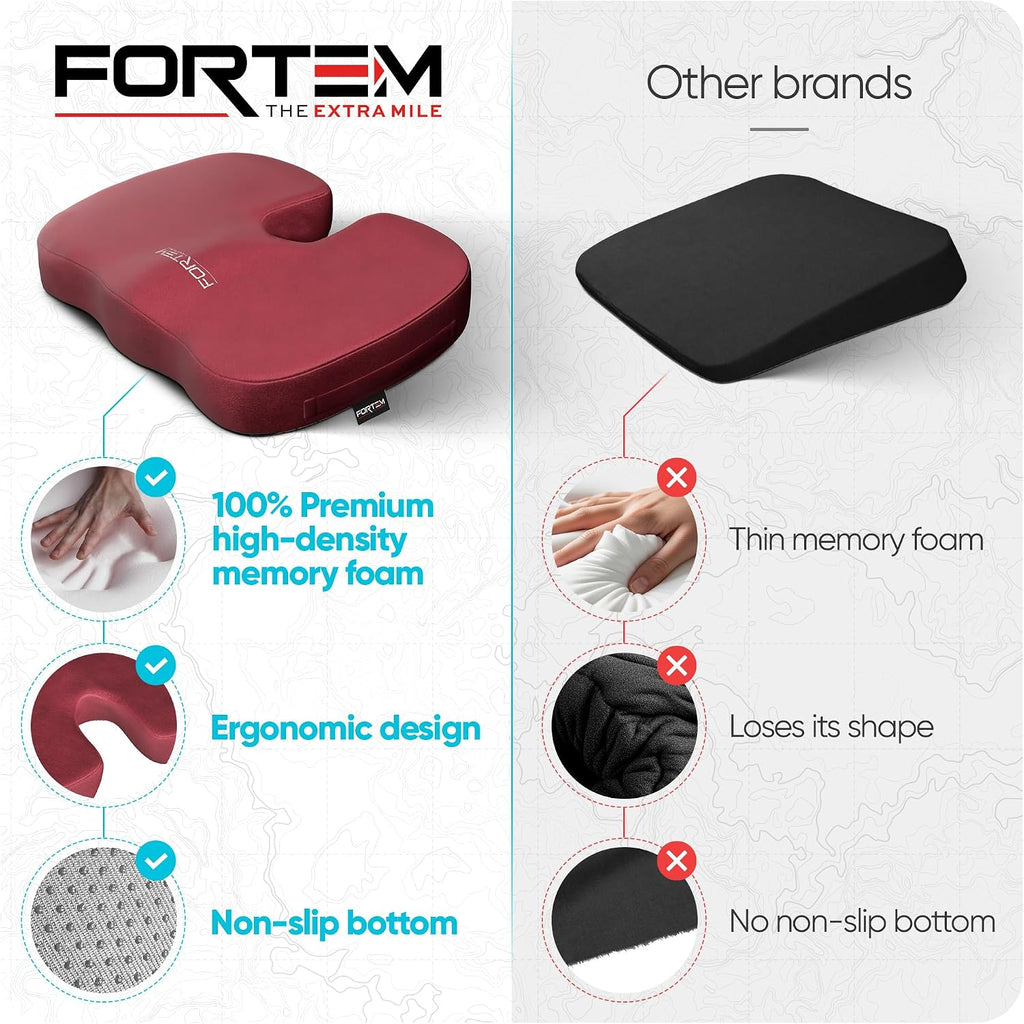 FORTEM Seat Cushion, Office Chair Cushion for Tailbone Sciatica Pain Relief - Image 8