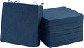 Outdoor Chair Cushions, Chair Pads, Set of 6, 17 x 16 in, Navy Blue | Water-Resistant & Fade-Resistant, Patio Seat Replacement, Removable Cover with Zipper, Non-Slip Bottom with Straps by Unknown