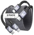 Extra Long USB C to C Cable 15FT, 100W USB C Cable Fast Charging, Upgraded | Extra Durable Braided USB C Cord for iPhone 17 16 15 Pro Max, MacBook Pro, Samsung Galaxy S10 S9 Plus, LG and More-2Pack by PRAKIE