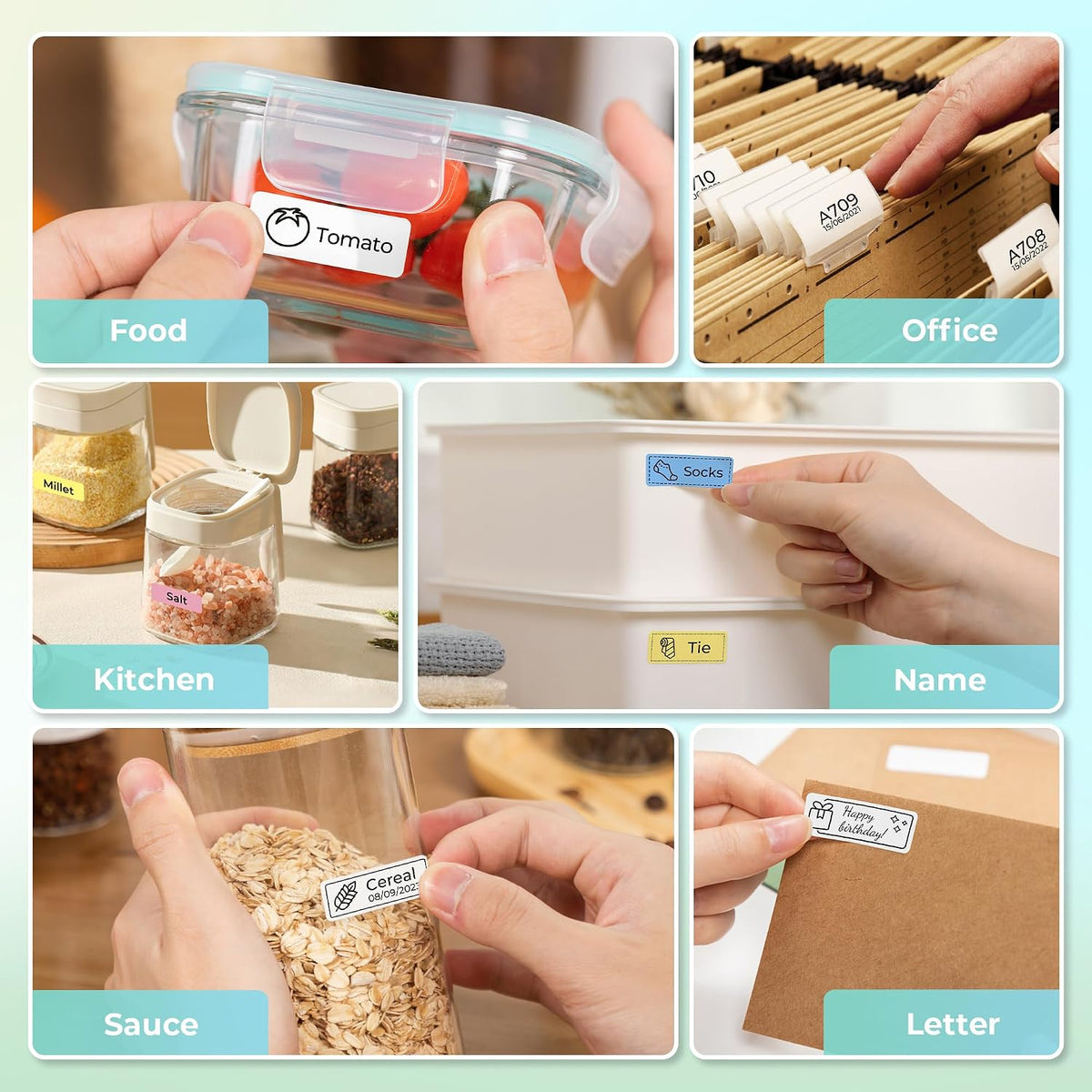 Nelko P21 Label Maker Machine with Tape, Bluetooth Label Printer, White - Image 7