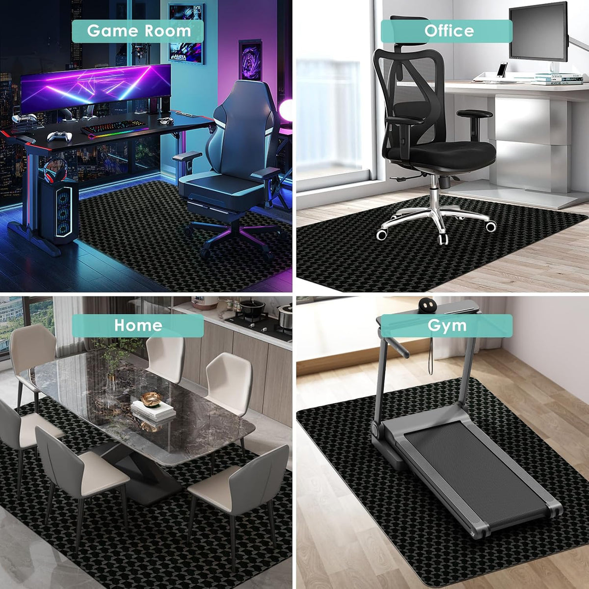 Vicwe Office Chair Mat for Hardwood Floor, 48" x 40" Chair Mat, Anti-Slip - Image 6