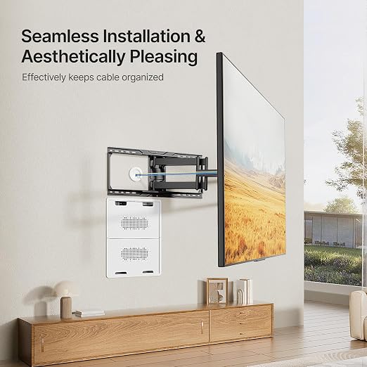 17" in-Wall Media Box Recessed Outlet Cable Management Kit 2 Pack | Structured Media Enclosure, One Connect & Network Switches, Fits Fire TV Stick Samsung, Recessed Design, 2 Pack - Image 5