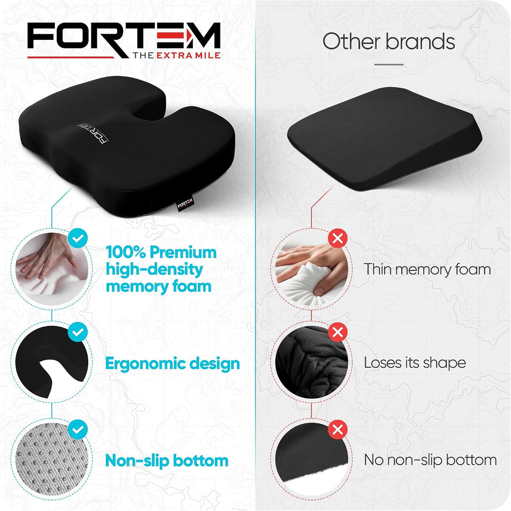 FORTEM Seat Cushion, Office Chair Cushion for Tailbone Sciatica Pain Relief - Image 8