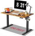 WALKINGDESK 40x24 Inches Whole Piece Electric Standing Desk, Seamless One Piece Height Adjustable Sit to Stand up Desk for Home Office, Ergonomic Computer Workstation, Rustic Brown by WALKINGDESK