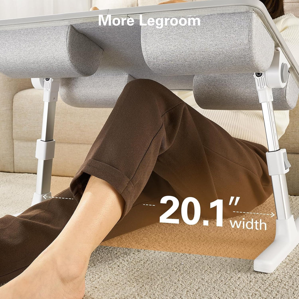 HUANUO Laptop Bed Lap Desk with Adjustable Height and 35° Tilt, Grey - Image 4
