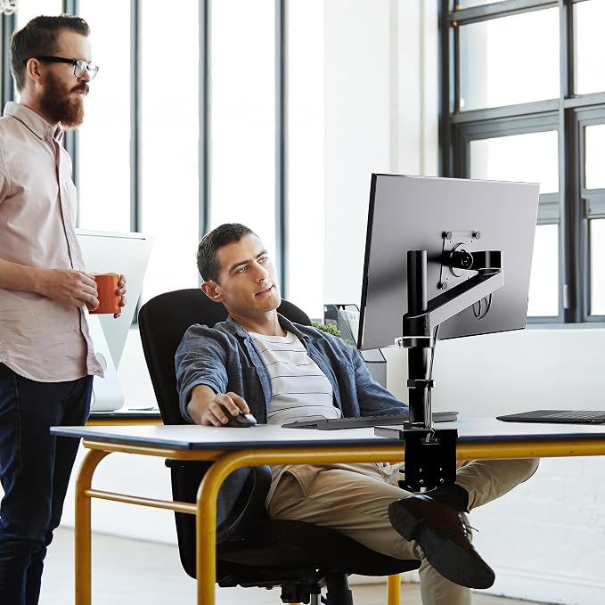 Ergotron – NX Single Monitor Arm, VESA Desk Mount – for Monitors Up to 34 Inches, 0 to 18 lbs – Matte Black - Image 3