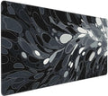 Oversized Desk Mat, Abstract Liquid Art Design, 35.4x15.7 Inches, Washable Mouse Pad, Stitched Edges, Non-Slip Rubber Base, Rectangular by SEIFUD