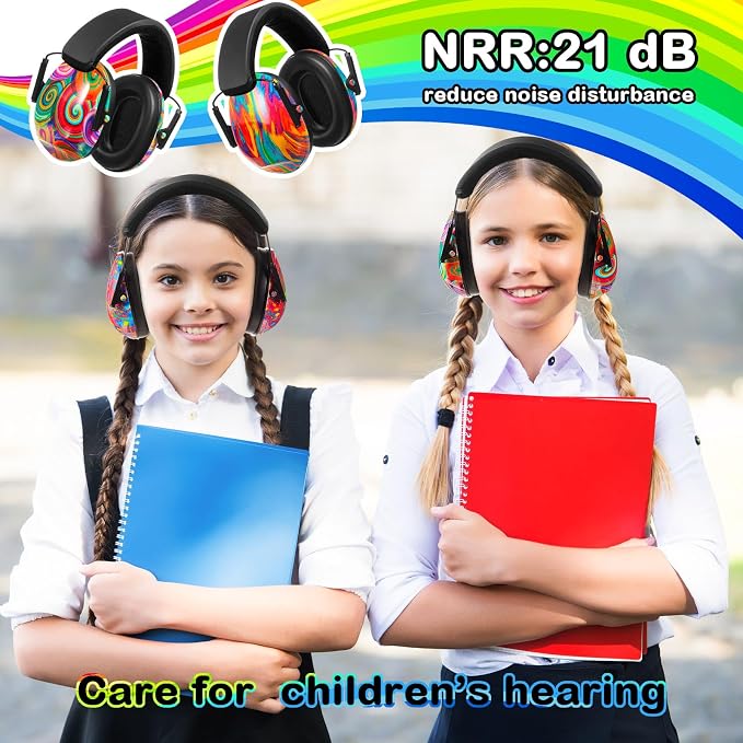 12 Pcs Kids Noise Cancelling Headphones Ear Muffs Colorful Style | Ear Protection for Kids Adults 27dB Noise Reduction Hearing Earmuff for Autism Sensory Relief Concerts Fireworks Studying - Image 8