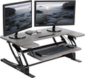 VIVO Dual Tier Standing Desk Converter, 36" Dark Grey Top by VIVO