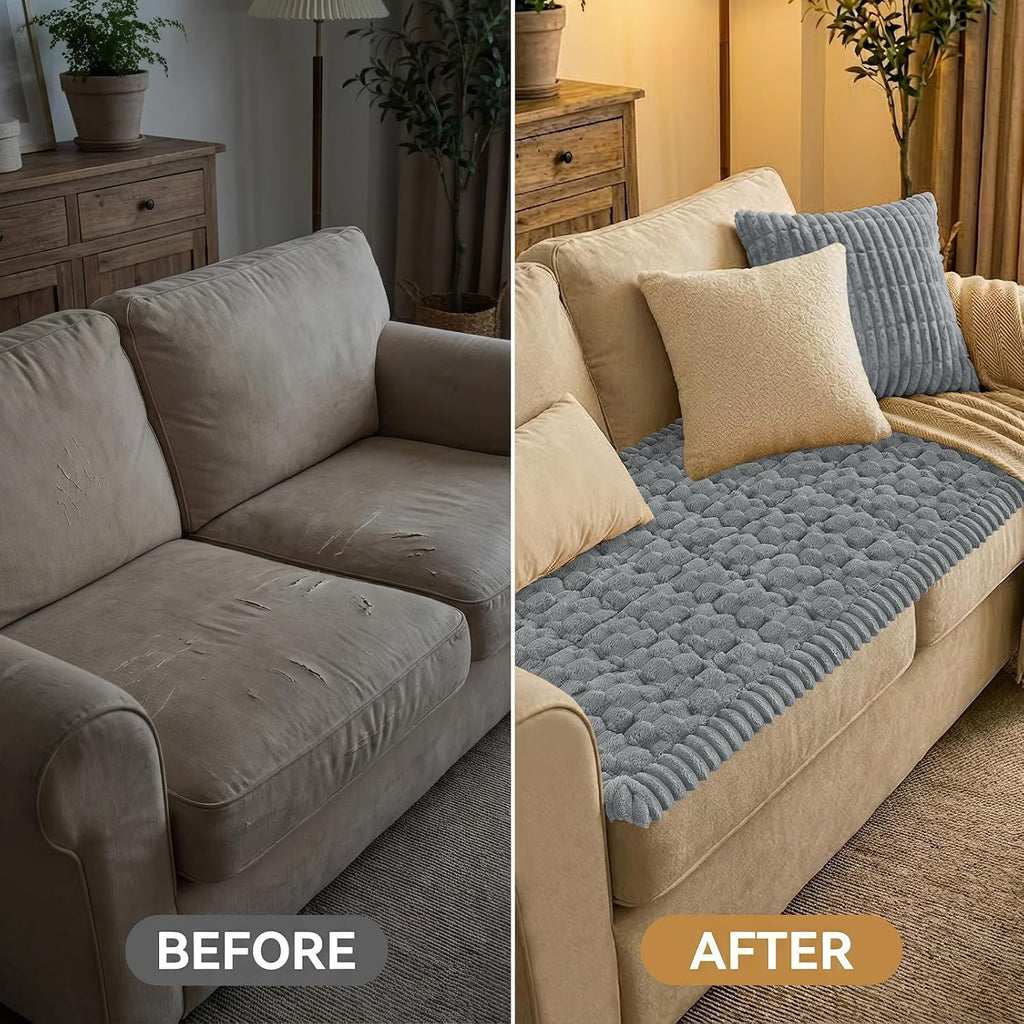 Smiry Couch Covers for Dogs, Non Slip Fuzzy Pet Sofa Protector Washable - Image 7