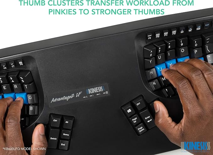 KINESIS Advantage2 Quiet LF Ergonomic USB Keyboard (KB600LFQ) - Image 7