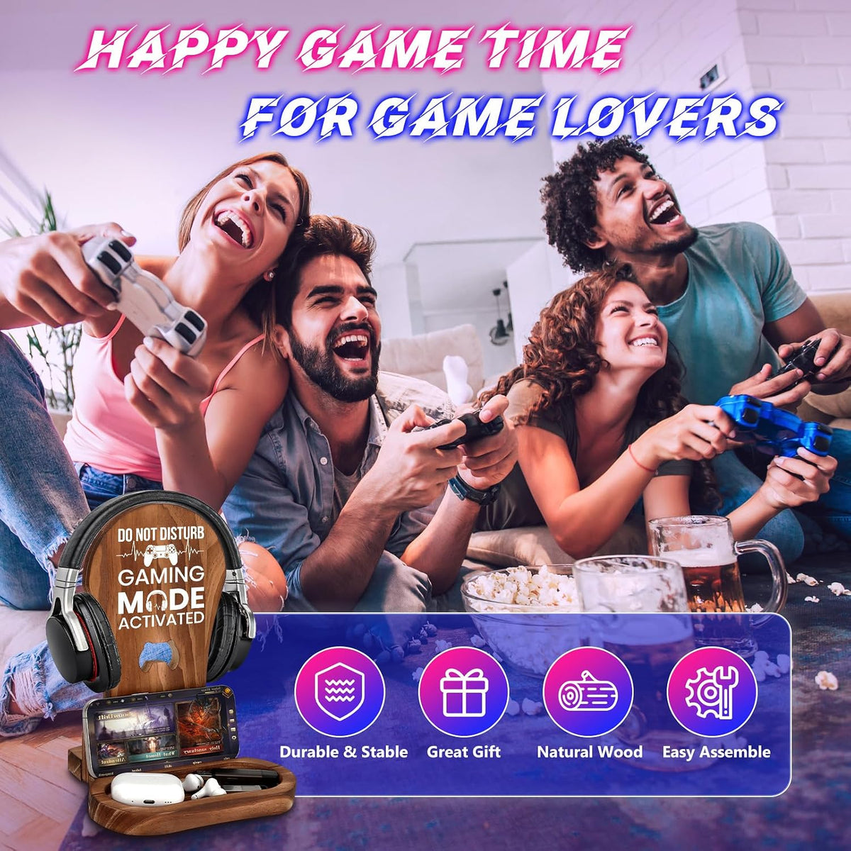 Gamer Gifts for Gamer Lovers Teenage Boys Men - Gaming Headphone Stand - Image 5