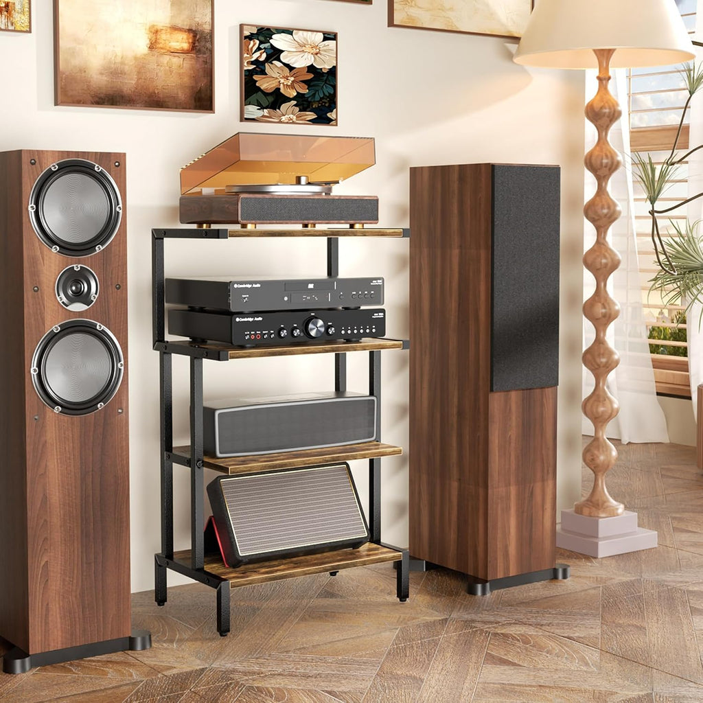 Game Console Stands, 4-Tier AV Media Shelf, Stereo Stand - Image 4