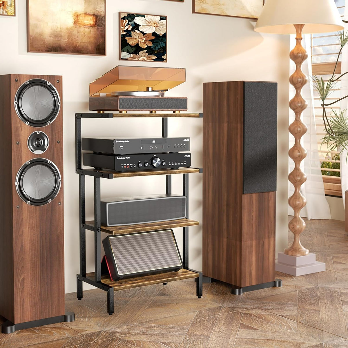 Game Console Stands, 4-Tier AV Media Shelf, Stereo Stand - Image 4