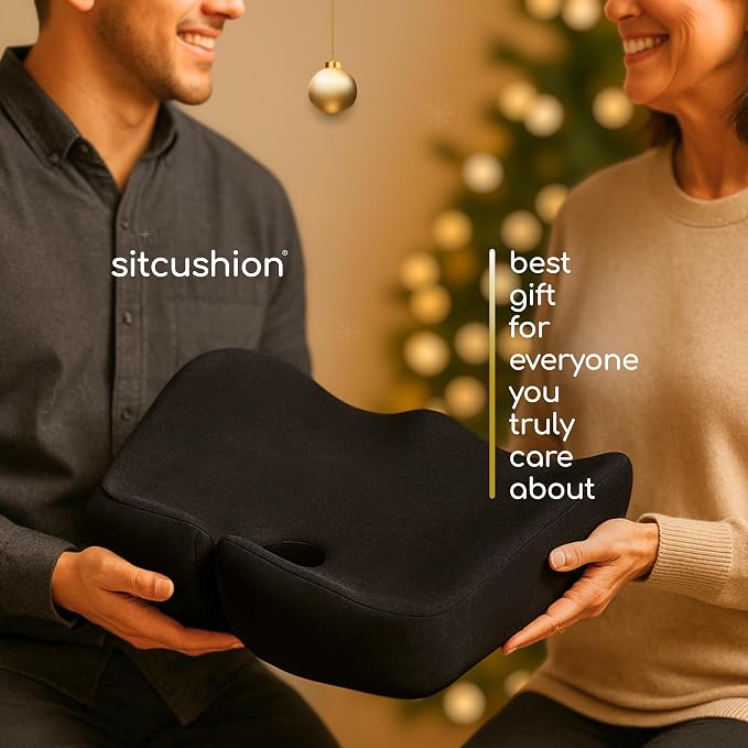 Car Seat Cushion for Driving, Sciatica Pain Relief Car Pillow and Seat Pad | Extra Large Driver Seat Cushion Offers Broad Car-Seat Coverage to Ease Hip and Tailbone Pressure During Long Drives (Black) - Image 8
