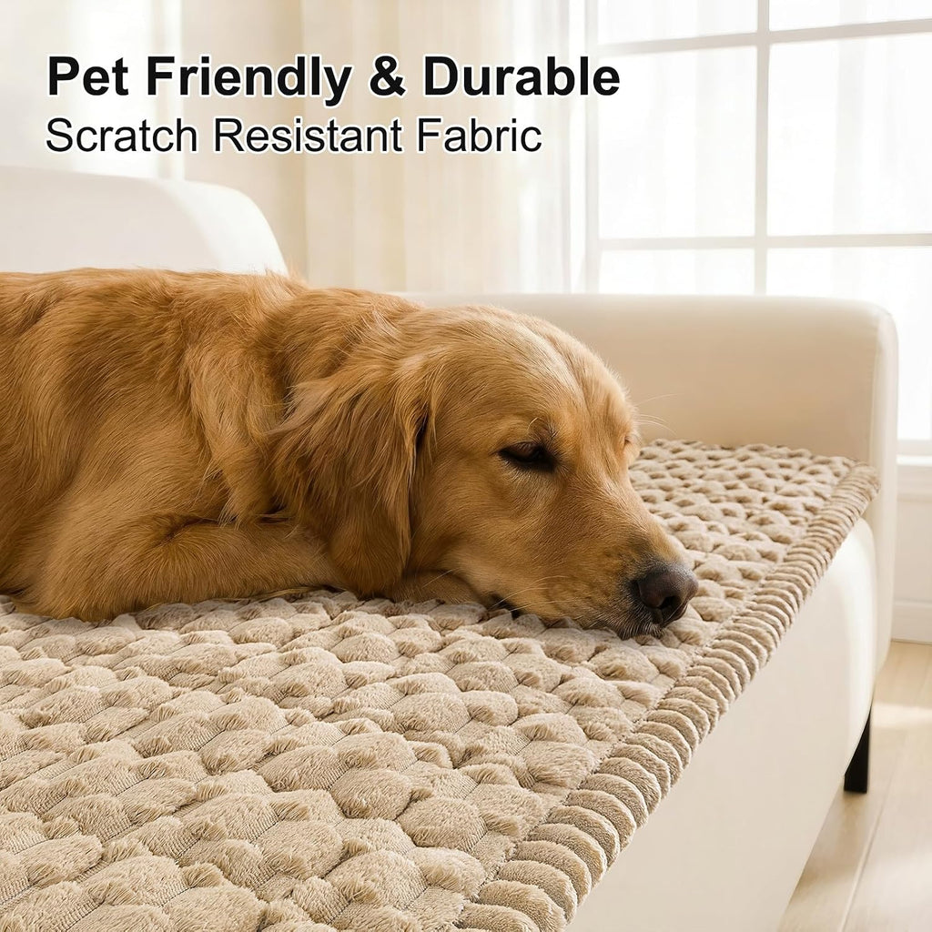 Smiry Couch Covers for Dogs, Non Slip Fuzzy Pet Sofa Protector Washable - Image 3