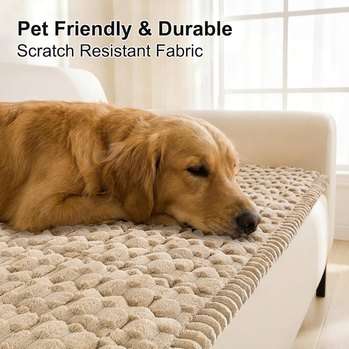 Smiry Couch Covers for Dogs, Non Slip Fuzzy Pet Sofa Protector Washable - Image 3