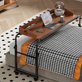 Overbed Table with Wheels, Adjustable Queen & King Bed Desk, Oaken by DAPOTUGI
