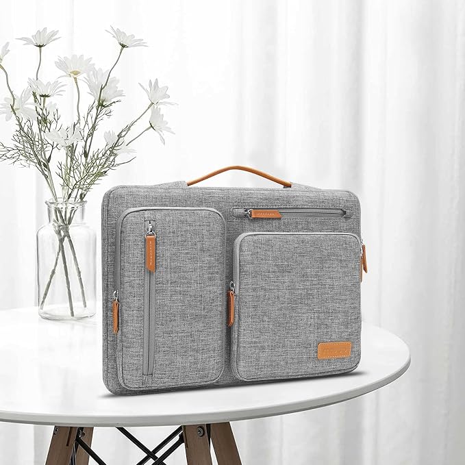 MOSISO 360 Protective Laptop Case 14 inch, 14 inch Laptop Sleeve | Compatible with HP Lenovo Dell ASUS Acer,HP Stream,Dell Latitude, Side Open Carrying Case with 4 Zipper Pockets, Gray - Image 6