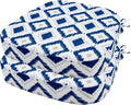 idee-home Outdoor Chair Cushions Set of 2, 19" x 19" D-Shaped | Thick Outdoor Seat Cushions Waterproof Patio Furniture with Ties Dining Pads by idee-home