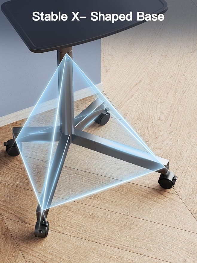 PERLESMITH Rolling TV Stand on Wheels for 23-65 Inch TVs,Tilt Mobile TV Cart Holds up to 99 lbs with Adjustable Height Shelf, Outdoor TV Stand for Bedroom Max VESA 400x400mm PSTVMC04 - Image 5