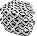 idee-home Outdoor Chair Cushions Set of 4, 17" x 17" D-Shaped | Thick Outdoor Seat Cushions Waterproof Patio Furniture with Ties Dining Pads by idee-home