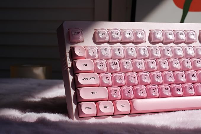 ZORNHER ZH980 Foundation Mechanical Keyboard,95% Pink Creamy Keyboard with Number Pad,Cute Jelly MOA Profile Keycaps,Creamy Sounding Linear Switches,Hot-Swappable,RGB Backlit - Image 4