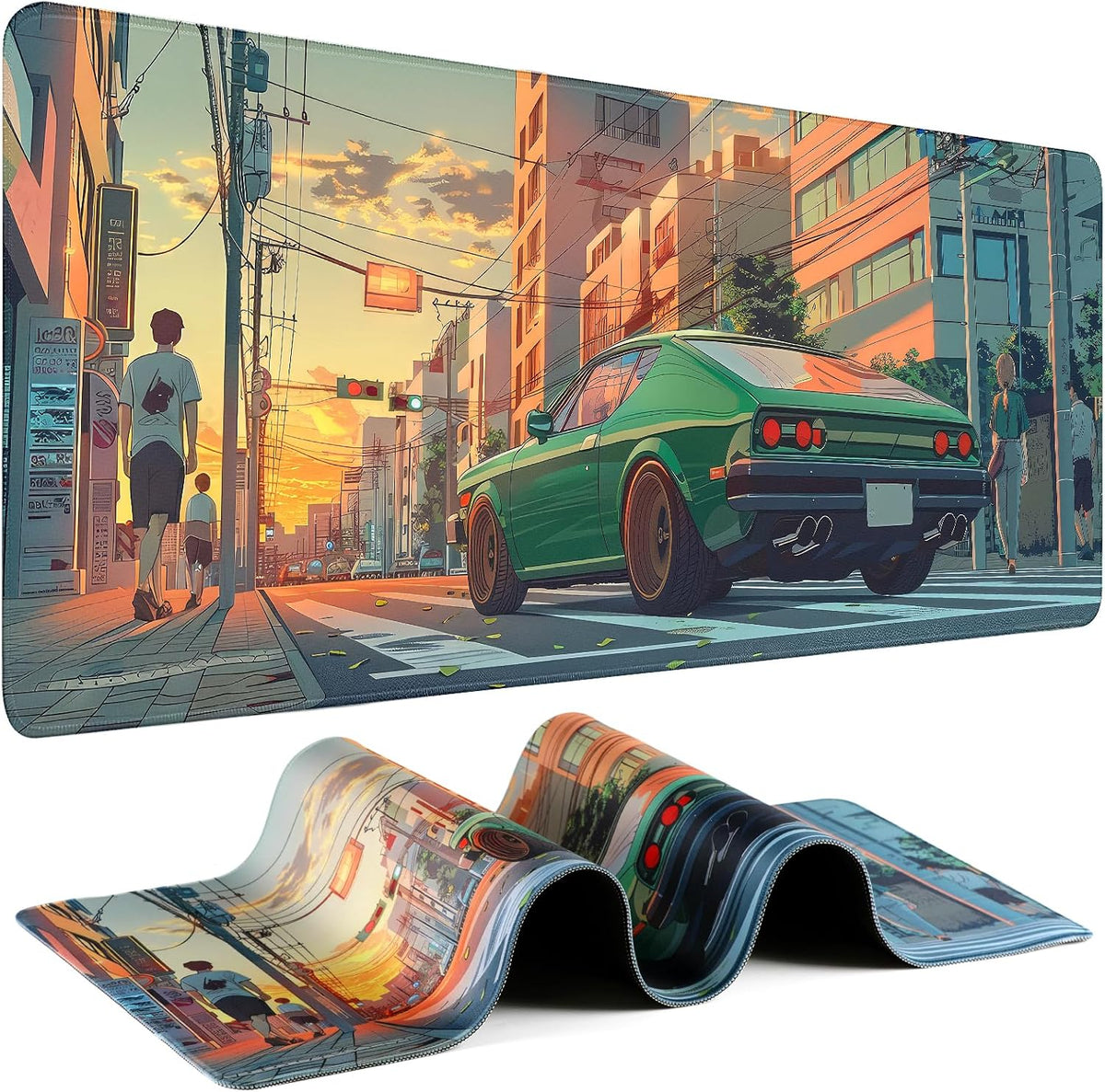 Gaming Mouse Pad - (31.5"×11.8") Sports Car Large Mouse Pads for Desk - Desk Mat for Keyboard and Mouse with Non-Slip Base, Desks Pad Matfor Game/Office & Home by Yuhijoy
