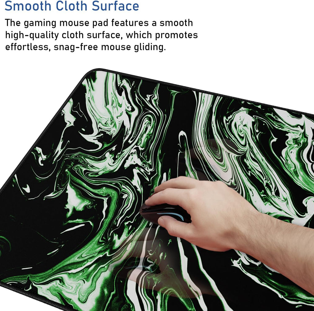 Large Extended Mouse Pad with Stitched Edges, Non-Slip Natural Rubber Base - Image 5