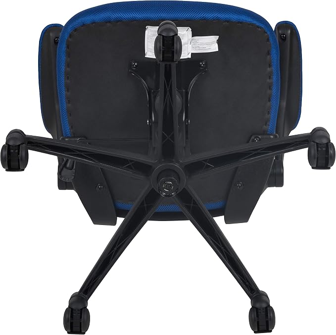 Flash Furniture Kelista Mid-Back Blue Mesh Swivel Ergonomic Task Office Chair with Flip-Up Arms - Image 12
