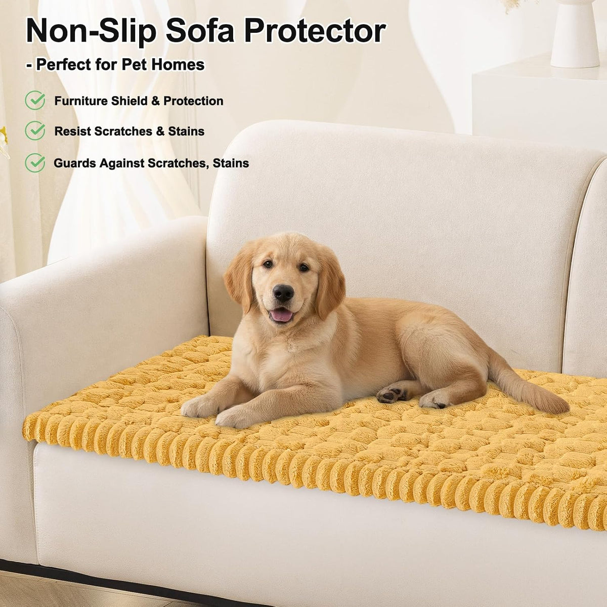 Smiry Fall Couch Cover for Dogs, Non Slip Fuzzy Pet Sofa Protector Washable - Image 10