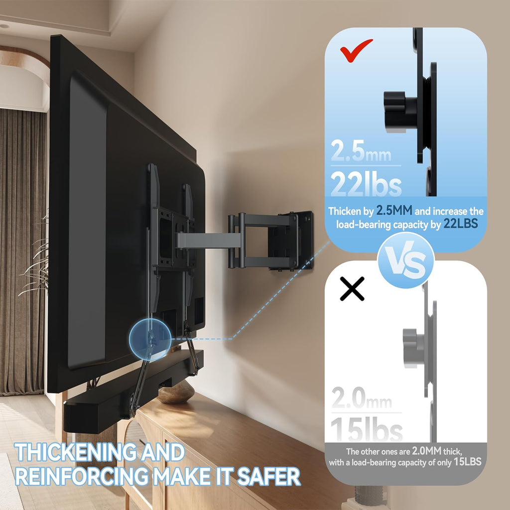 Sound Bar Mounts Under TV,Depth Adjustable 3.8”-6.5”,Up to 22lbs - Image 3