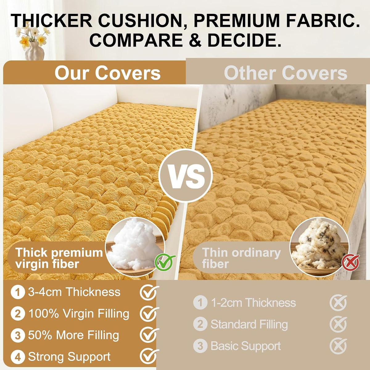 Smiry Fall Couch Cover for Dogs, Non Slip Fuzzy Pet Sofa Protector Washable - Image 4