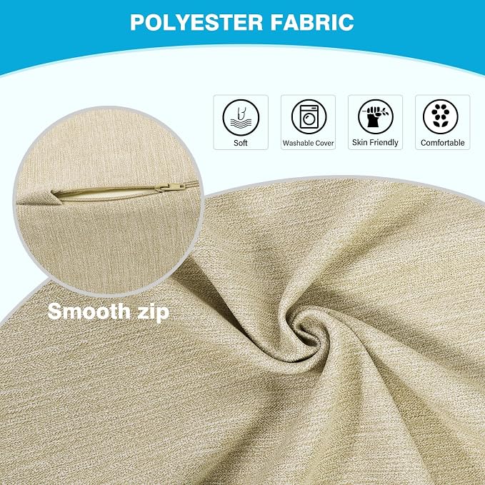 Back Support Pillow for Recliner Dual Layer Lumbar Support Pillow with Gel Memory Foam Ergonomic Orthopedic Lumbar Cushions for Elderly Lower Back Pain Relief Washable Cover Khaki - Image 7