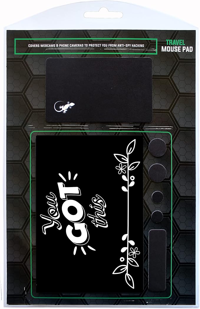 Mouse Pad Adhesive Bottom - Sticks to Any Surface - Portable - Webcam Covers and Screen Cleaner Included (You GOT This) - Image 8