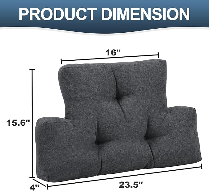 Back Pillow for Recliner Lumbar Support Pillow Soft and Fluffy Back Support Cushion Thick Lumbar Cushion for Chairs, Recliners,Sofa, Couch and Bed for Pain Relief - Image 7