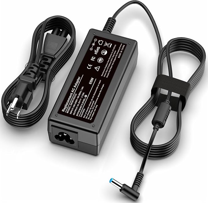Replacement for HP Laptop Charger 65W 45W Computer Charger Smart Blue Tip Power Adapter by PIOEVTKA