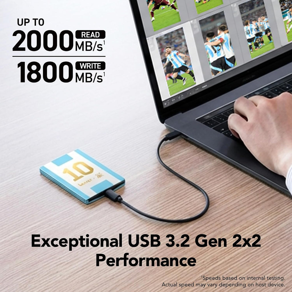 Lexar 1TB SL500 External SSD, 2000MB/s Read, USB 3.2 Gen 2x2, AFA Edition - Image 3