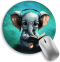 Funny Work Cute Mouse Pad, Small Round Mousepad for Desk, Laptop | Mini Travel Wireless Mice Pad for Computer, Office Accessories, Coworker Gifts, 8.6 x 8.6 inch by Lebrocoli