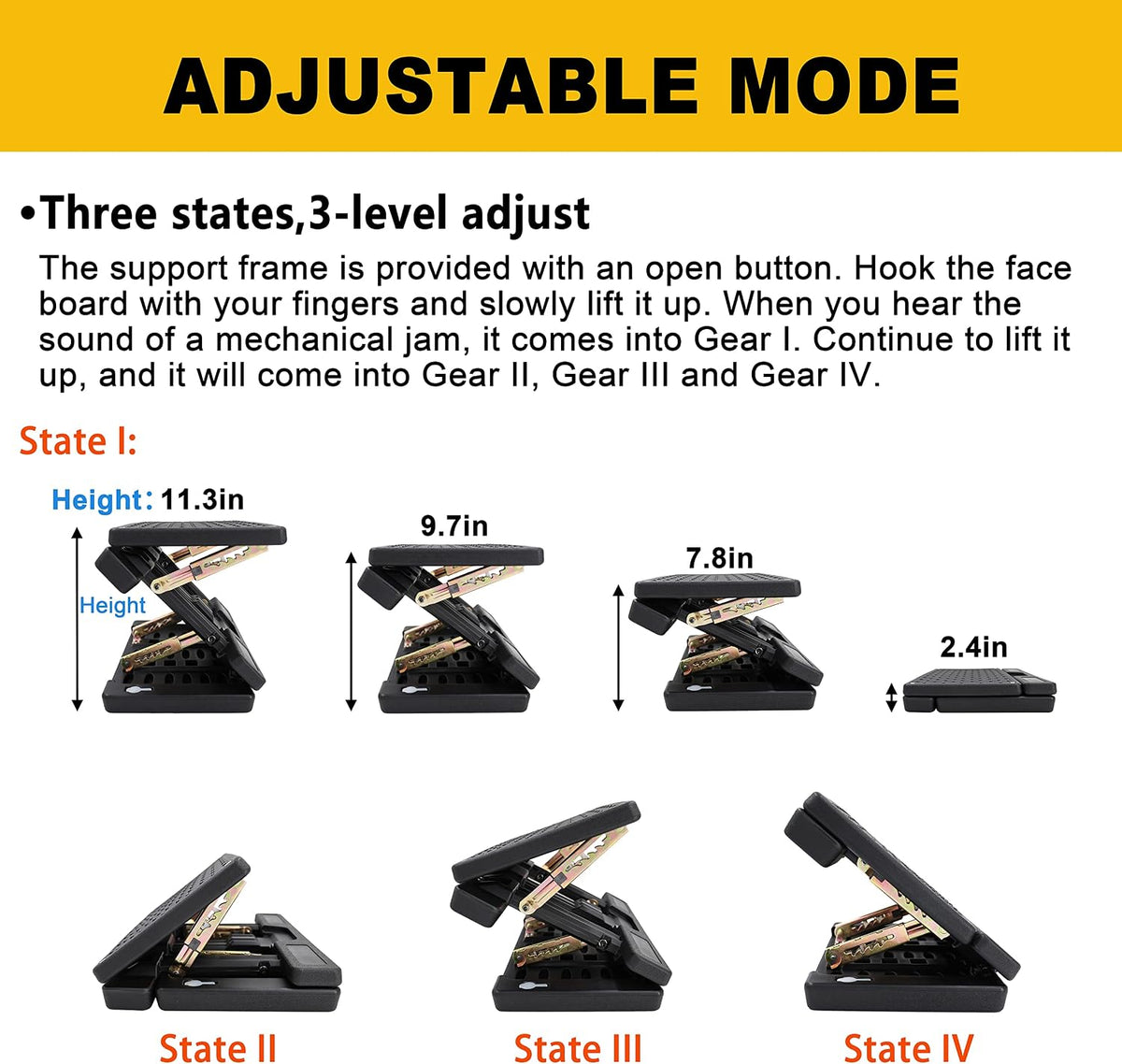Adjustable Under Desk Foot Rest & Leg Rest Massage Office Footrest - Image 5