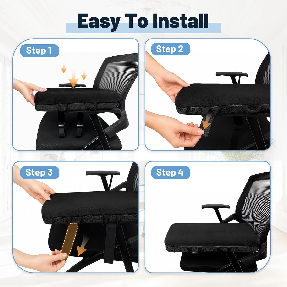 Office Chair Arm Covers Pads Premium Desk Chair Elbow Pads - Image 4
