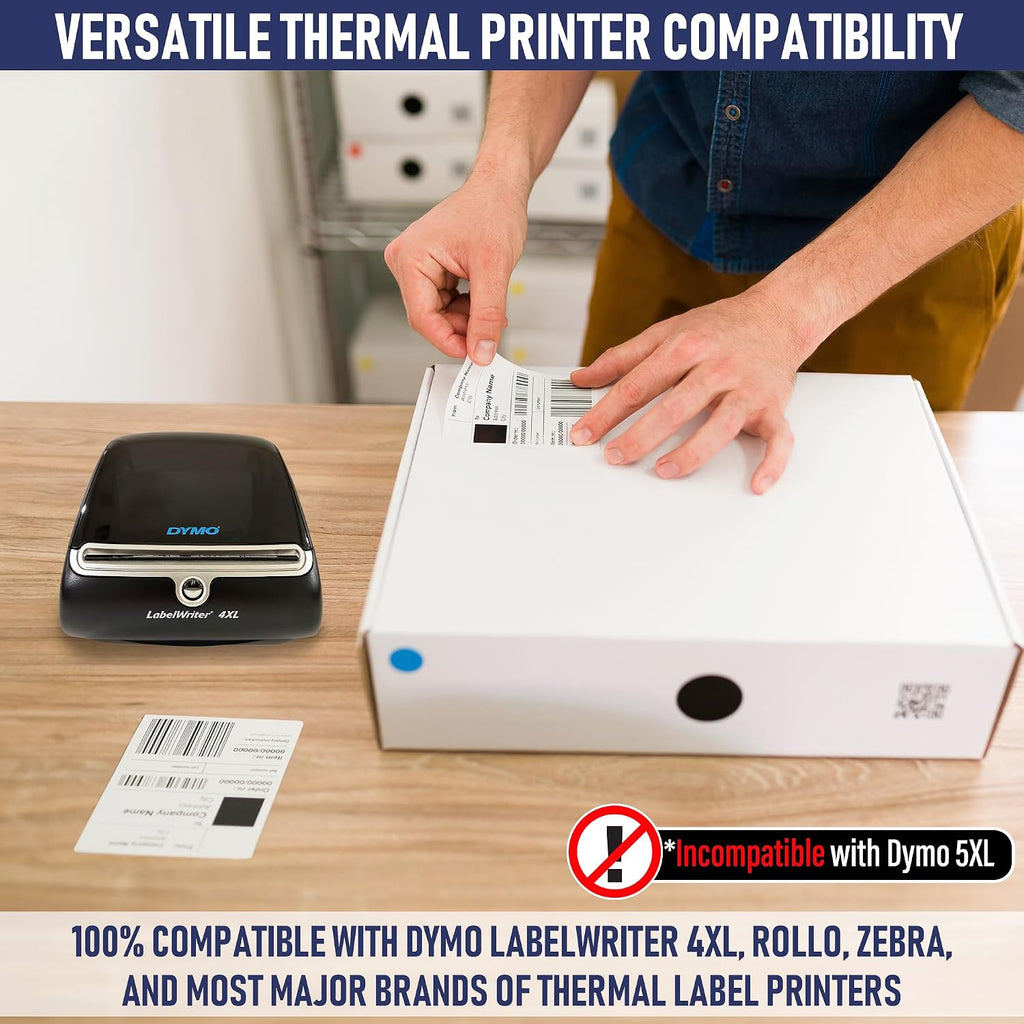 Thermal Shipping Labels Compatible with Dymo LabelWriter 4XL 1744907 4x6 Internet Postage Labels, Water Resistant, Strong Adhesive, Perforated, 220 per Roll, NOT for 5XL (4 Pack) - Image 7