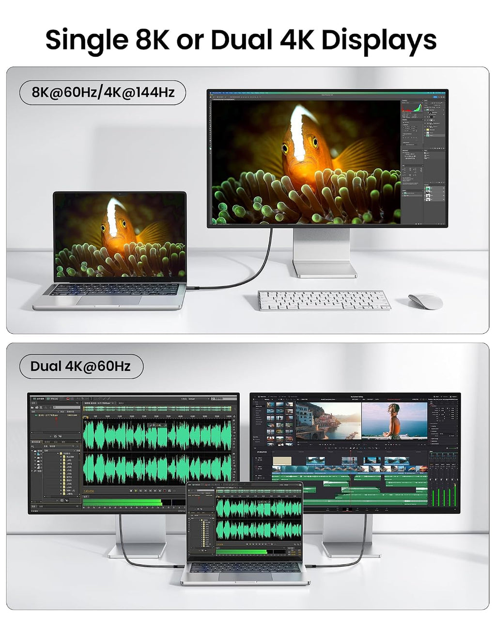 Silkland 40Gbps USB 4 for Thunderbolt 4 Cable 6.6FT, 8K/Dual 4K, 240W PD3.1 - Image 4